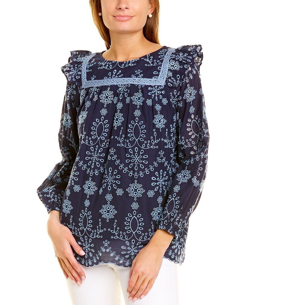 Sail to Sable Embroidered Top
